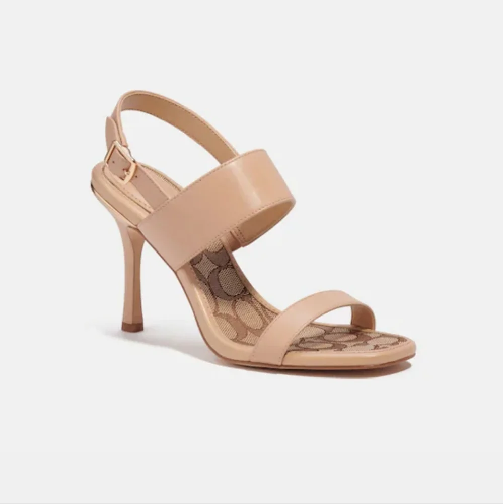 New! Coach Rori Sandal 👡 9.5 In Tan/Beige - Picture 8 of 8